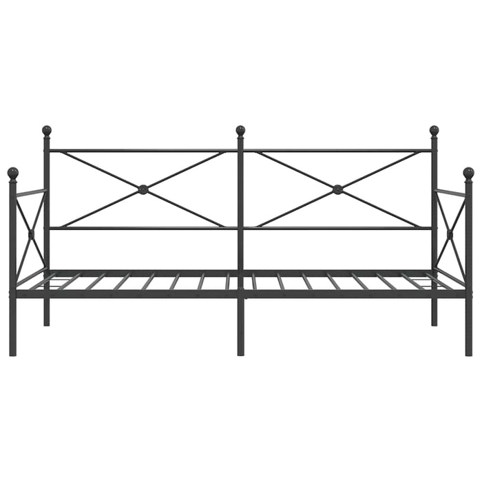 Dormeuse senza Materasso Nero 100x190 cm in Acciaio 4104669