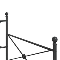 Dormeuse senza Materasso Nero 100x190 cm in Acciaio 4104669