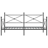 vidaXL Dormeuse senza Materasso Nero 100x200 cm in Acciaio