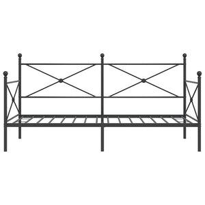 vidaXL Dormeuse senza Materasso Nero 100x200 cm in Acciaio