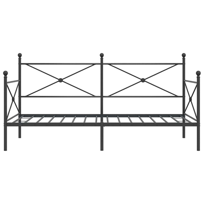 vidaXL Dormeuse senza Materasso Nero 100x200 cm in Acciaio