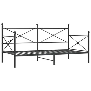 vidaXL Dormeuse senza Materasso Nero 107x203 cm in Acciaio