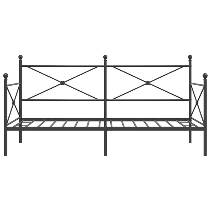 Dormeuse senza Materasso Nero 107x203 cm in Acciaio 4104671