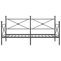 vidaXL Dormeuse senza Materasso Nero 107x203 cm in Acciaio