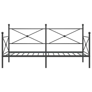 vidaXL Dormeuse senza Materasso Nero 107x203 cm in Acciaio