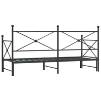 vidaXL Divano Letto Estraibile senza Materasso Nero 75x190 cm Acciaio