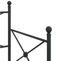 Divano Letto Estraibile senza Materasso Nero 90x190 cm Acciaio