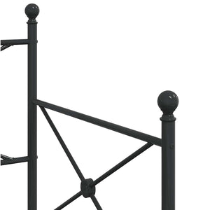 Divano Letto Estraibile senza Materasso Nero 90x190 cm Acciaio