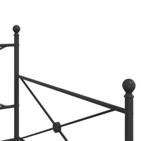 Divano Letto Estraibile senza Materasso Nero 100x200 cm Acciaio 4104677