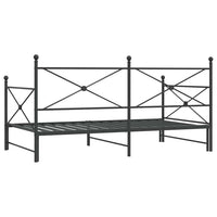 vidaXL Divano Letto Estraibile senza Materasso Nero 107x203 cm Acciaio