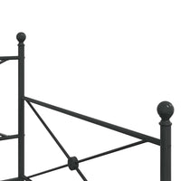 vidaXL Divano Letto Estraibile senza Materasso Nero 107x203 cm Acciaio