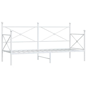 vidaXL Dormeuse senza Materasso Bianco 75x190 cm in Acciaio