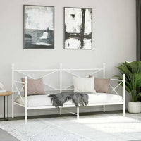 vidaXL Dormeuse senza Materasso Bianco 75x190 cm in Acciaio