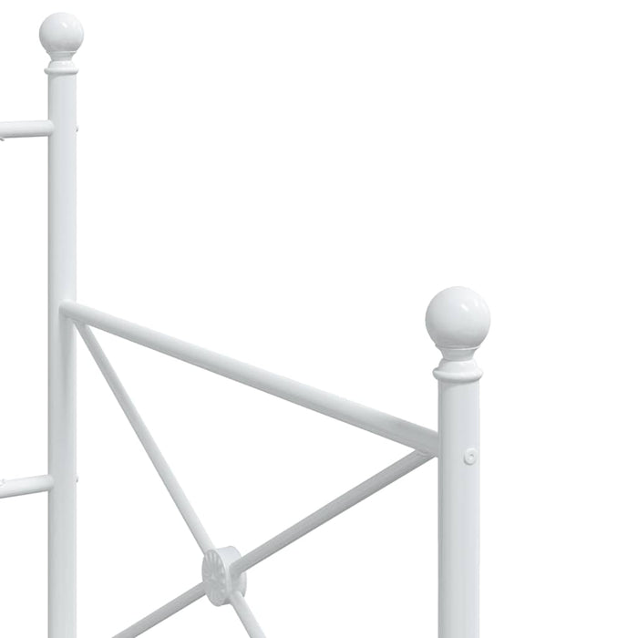 vidaXL Dormeuse senza Materasso Bianco 75x190 cm in Acciaio