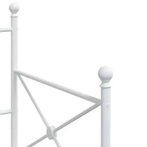 Dormeuse senza Materasso Bianco 75x190 cm in Acciaio 4104679