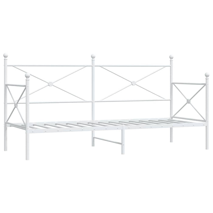 Dormeuse senza Materasso Bianco 80x200 cm in Acciaio