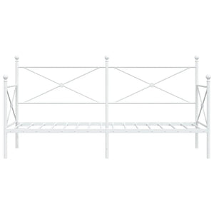 Dormeuse senza Materasso Bianco 80x200 cm in Acciaio