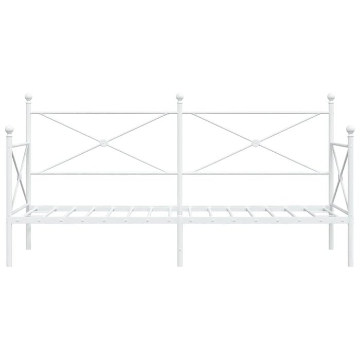 Dormeuse senza Materasso Bianco 80x200 cm in Acciaio