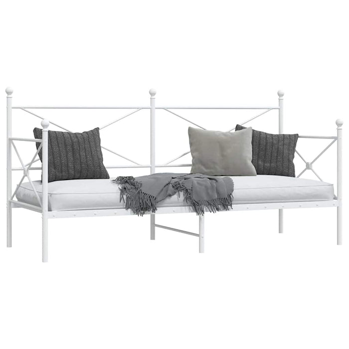 Dormeuse senza Materasso Bianco 90x200 cm in Acciaio 4104682