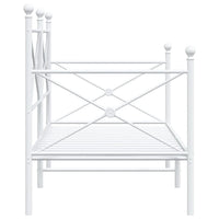 Dormeuse senza Materasso Bianco 90x200 cm in Acciaio