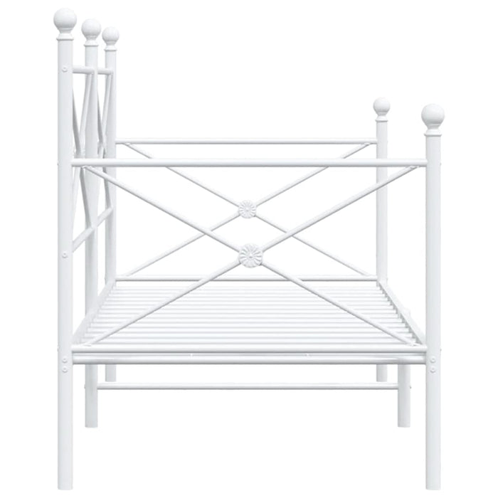 Dormeuse senza Materasso Bianco 90x200 cm in Acciaio