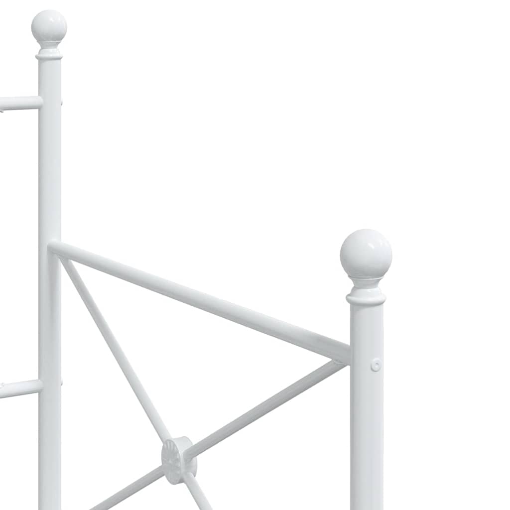 Dormeuse senza Materasso Bianco 90x200 cm in Acciaio 4104682