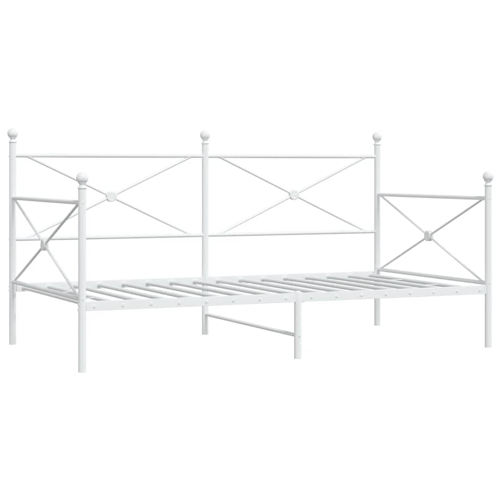 vidaXL Dormeuse senza Materasso Bianco 100x200 cm in Acciaio