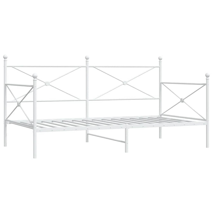 vidaXL Dormeuse senza Materasso Bianco 100x200 cm in Acciaio