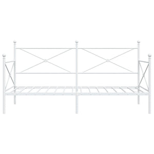 vidaXL Dormeuse senza Materasso Bianco 100x200 cm in Acciaio
