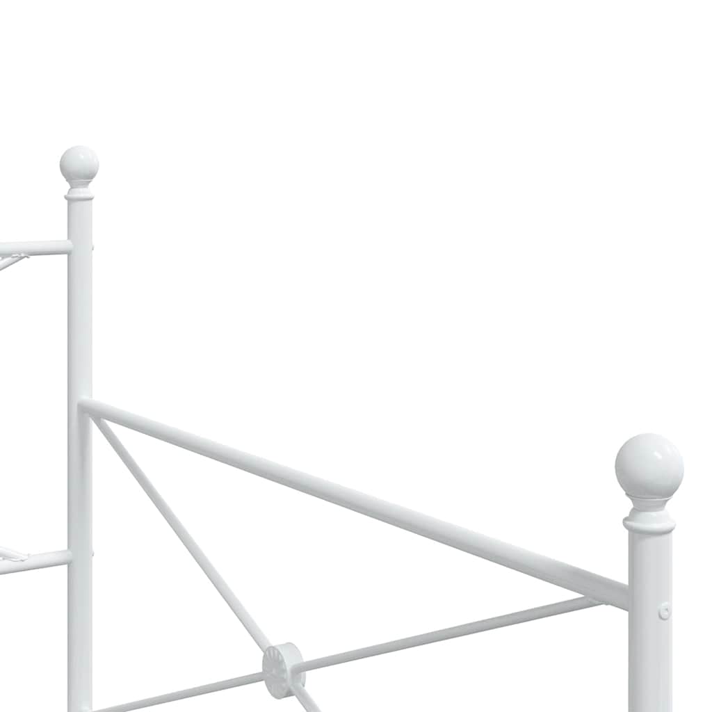 vidaXL Dormeuse senza Materasso Bianco 100x200 cm in Acciaio