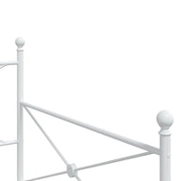 vidaXL Dormeuse senza Materasso Bianco 100x200 cm in Acciaio