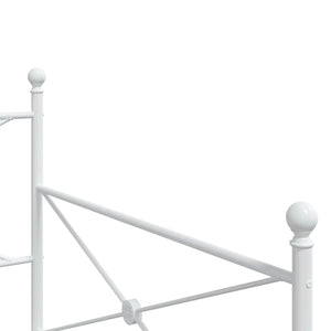 vidaXL Dormeuse senza Materasso Bianco 100x200 cm in Acciaio