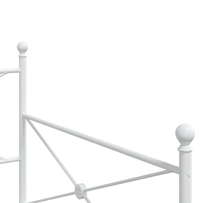 vidaXL Dormeuse senza Materasso Bianco 100x200 cm in Acciaio