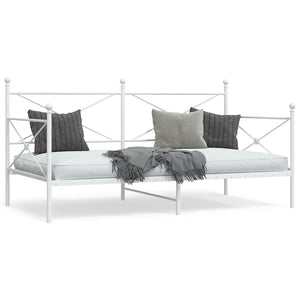 vidaXL Dormeuse senza Materasso Bianco 100x200 cm in Acciaio