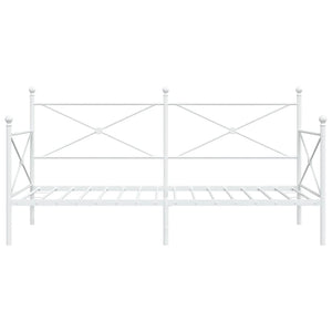 Dormeuse senza Materasso-Divano Letto-Struttura Letto Bianco 107x203 cm in Acciaio