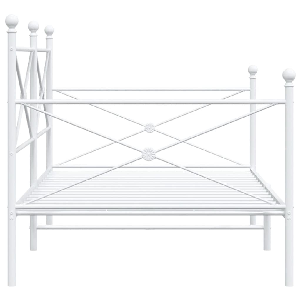 Dormeuse senza Materasso-Divano Letto-Struttura Letto Bianco 107x203 cm in Acciaio