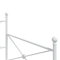 vidaXL Dormeuse senza Materasso Bianco 107x203 cm in Acciaio