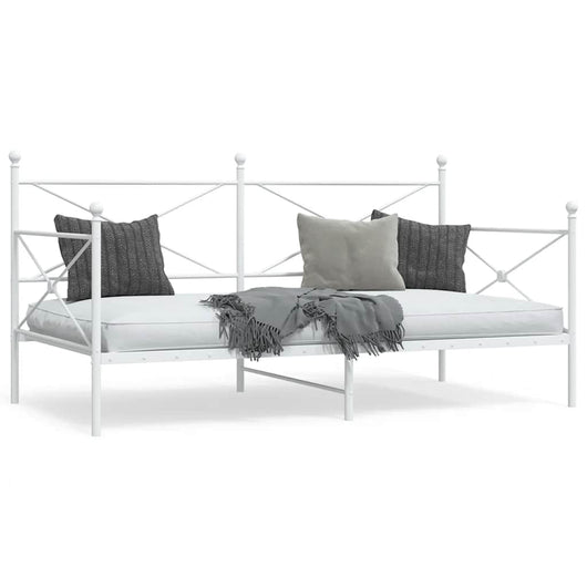 vidaXL Dormeuse senza Materasso Bianco 107x203 cm in Acciaio