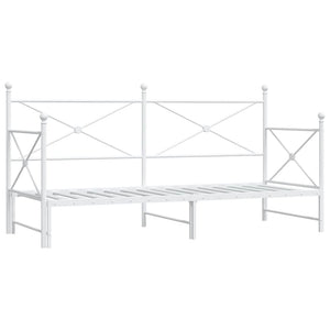 vidaXL Divano Letto Estraibile senza Materasso Bianco 80x200cm Acciaio