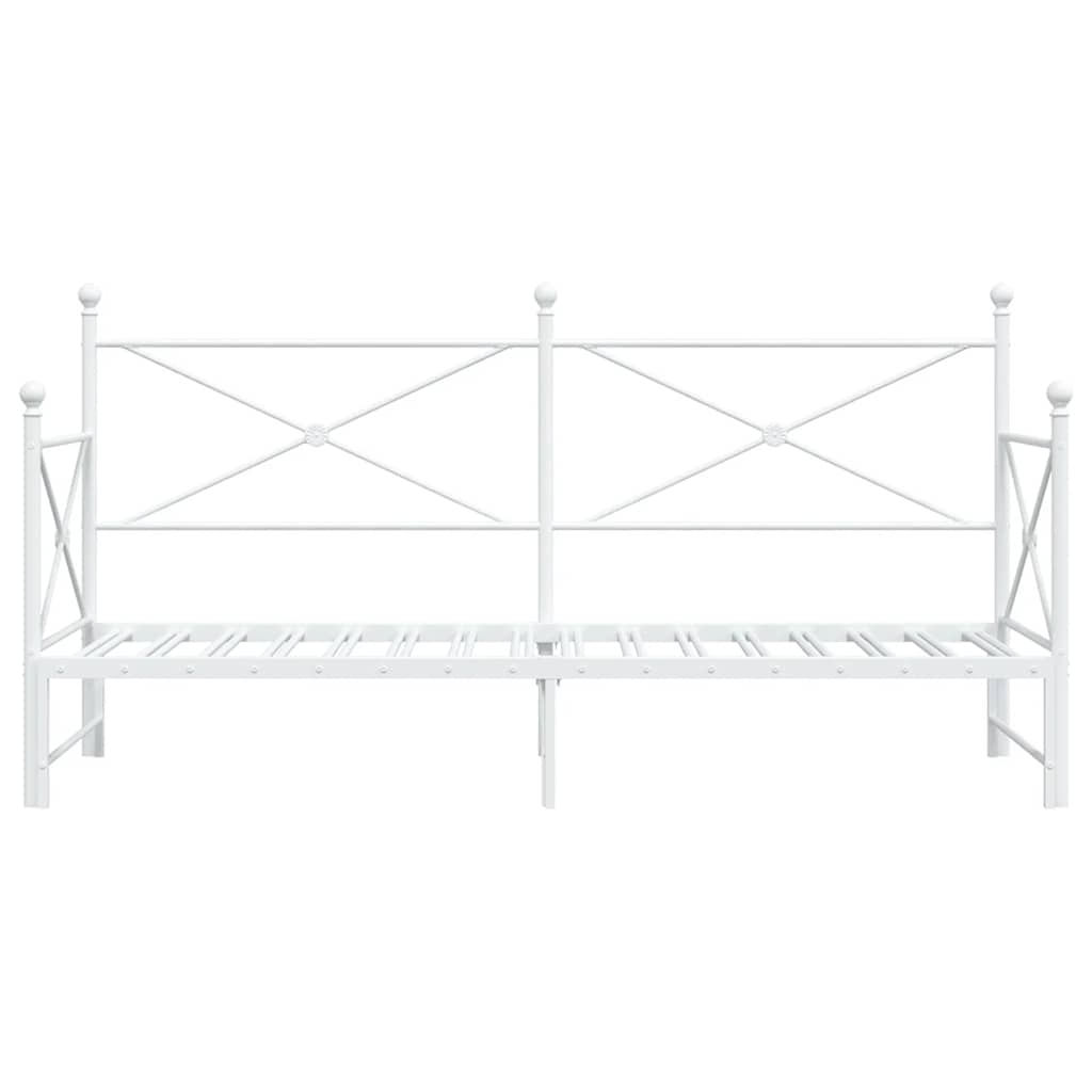 vidaXL Divano Letto Estraibile senza Materasso Bianco 80x200cm Acciaio