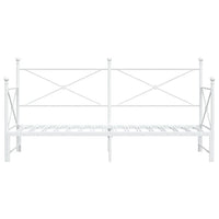vidaXL Divano Letto Estraibile senza Materasso Bianco 80x200cm Acciaio