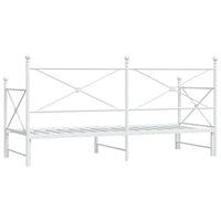 vidaXL Divano Letto Estraibile senza Materasso Bianco 80x200cm Acciaio