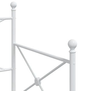 vidaXL Divano Letto Estraibile senza Materasso Bianco 80x200cm Acciaio
