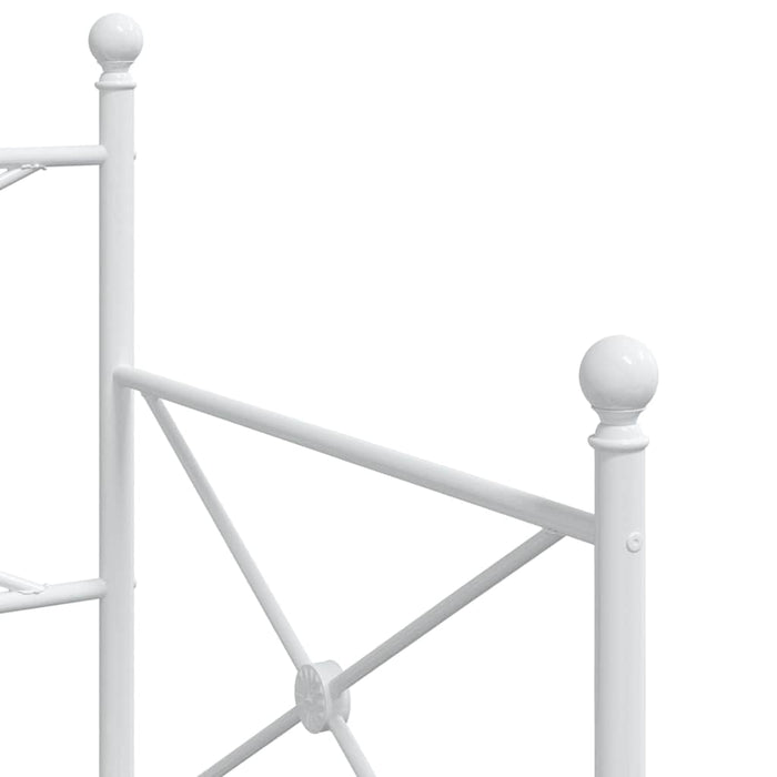 vidaXL Divano Letto Estraibile senza Materasso Bianco 80x200cm Acciaio