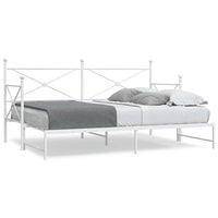 vidaXL Divano Letto Estraibile senza Materasso Bianco 80x200cm Acciaio