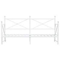 Divano Letto Estraibile senza Materasso Bianco 90x190cm Acciaio