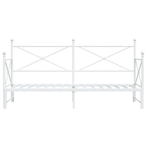 Divano Letto Estraibile senza Materasso Bianco 90x200cm Acciaio