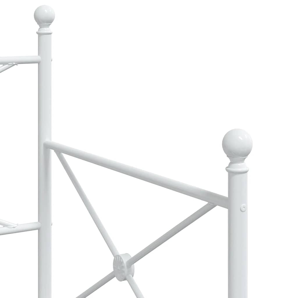 Divano Letto Estraibile senza Materasso Bianco 90x200cm Acciaio 4104689