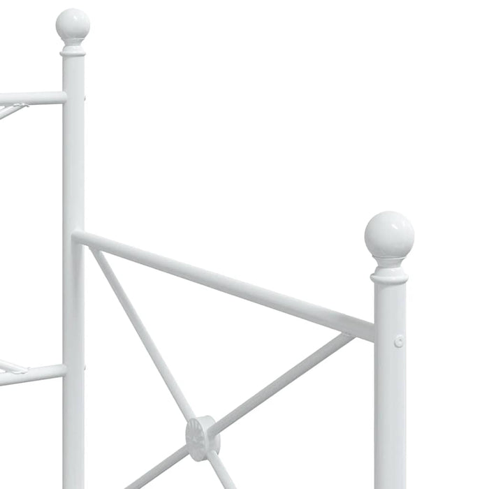 Divano Letto Estraibile senza Materasso Bianco 90x200cm Acciaio 4104689