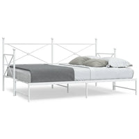 Divano Letto Estraibile senza Materasso Bianco 90x200cm Acciaio 4104689